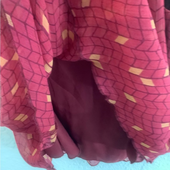 Roxy layered chiffon halter crop top blouse Sz M - Picture 8 of 12